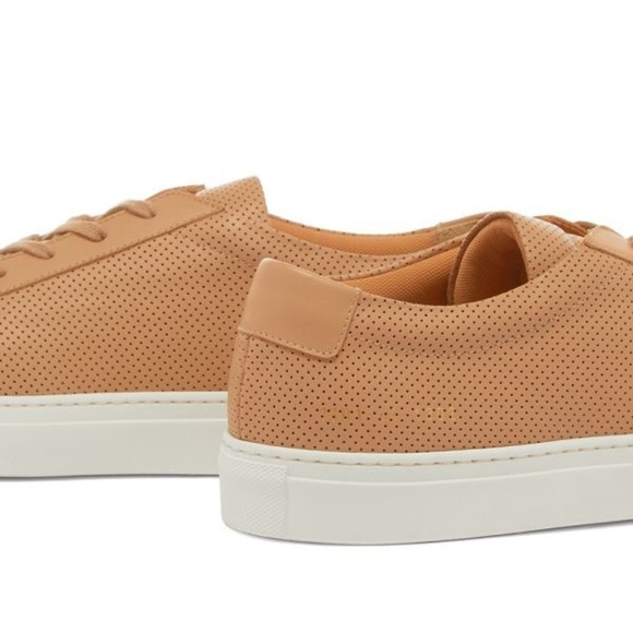 Common Projects Tan Perforated Achilles Low Sneakers Suede camel color 39 9 - Picture 4 of 16